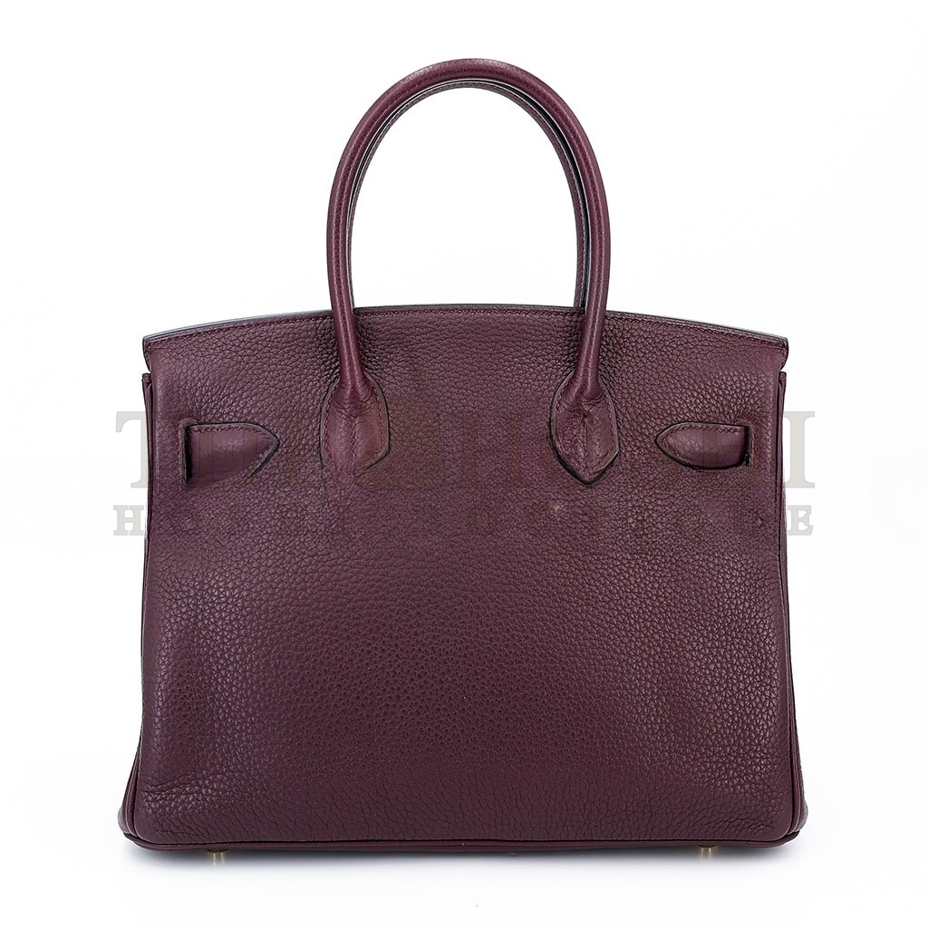 H**me5 BIRKIN 30 TOGO LEATHER BURGUNDY GOLD BUCKLE BAG 8575895581 (30*22*15cm) Master Quality